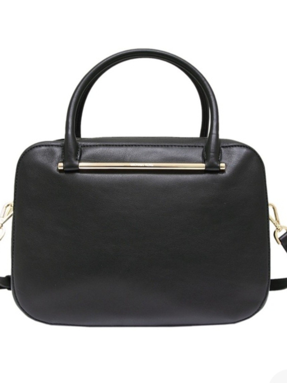Michael Kors Jessica Leather Stachel Leather Bag Black Large Size 12x9x4 Inches